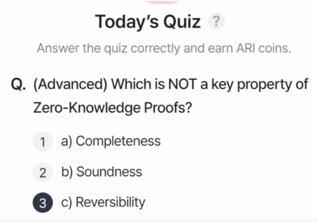ARI Wallet Daily Quiz Answer 30 May 2025 (AriChain)